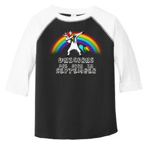 Unicorns Are Born In September Birthday Toddler Fine Jersey T-Shirt