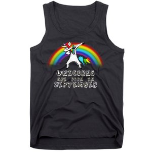 Unicorns Are Born In September Birthday Tank Top