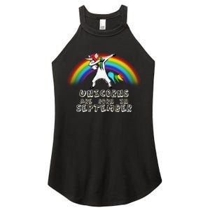 Unicorns Are Born In September Birthday Women's Perfect Tri Rocker Tank