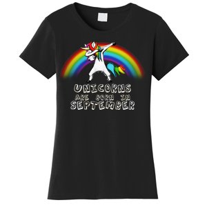 Unicorns Are Born In September Birthday Women's T-Shirt