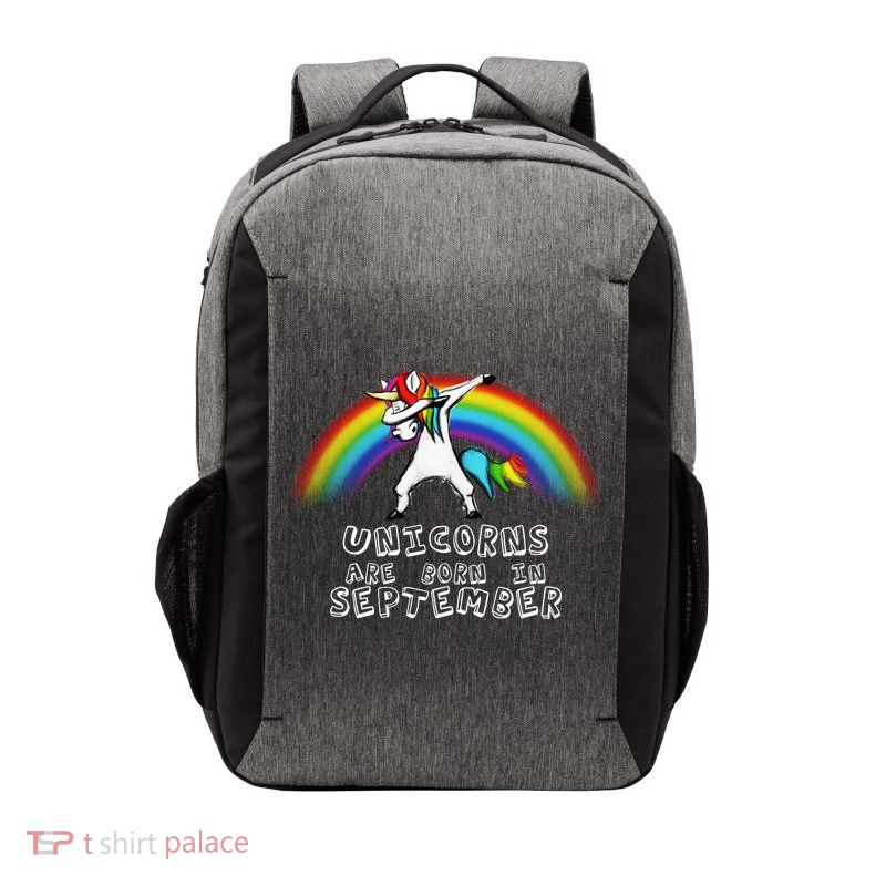 Unicorns Are Born In September Birthday Vector Backpack