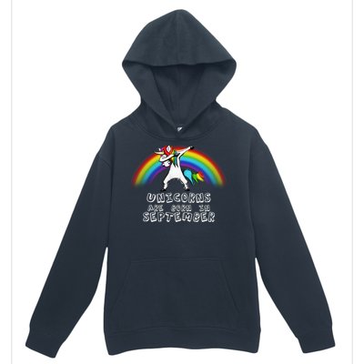 Unicorns Are Born In September Birthday Urban Pullover Hoodie