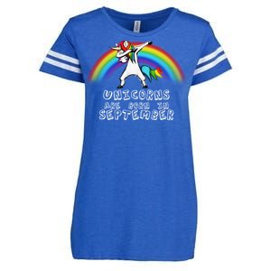 Unicorns Are Born In September Birthday Enza Ladies Jersey Football T-Shirt