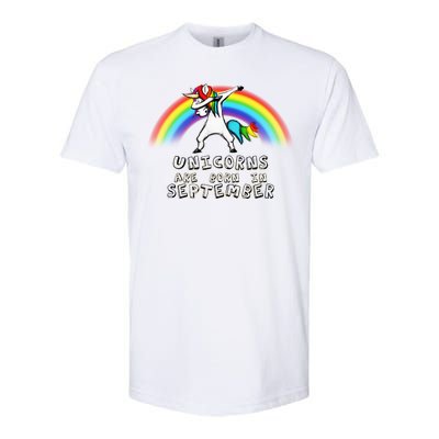 Unicorns Are Born In September Birthday Softstyle CVC T-Shirt