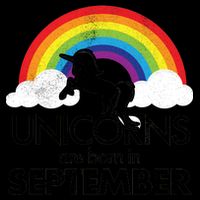 Unicorns Are Born In September Rainbow Retro Mug
