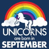 Unicorns Are Born In September Rainbow Retro Kids Sweatshirt