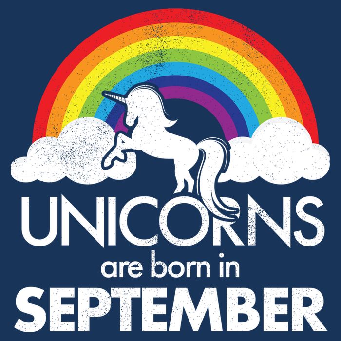 Unicorns Are Born In September Rainbow Retro Kids Sweatshirt