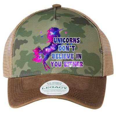 Unicorns Don't Believe In You Either Legacy Tie Dye Trucker Hat