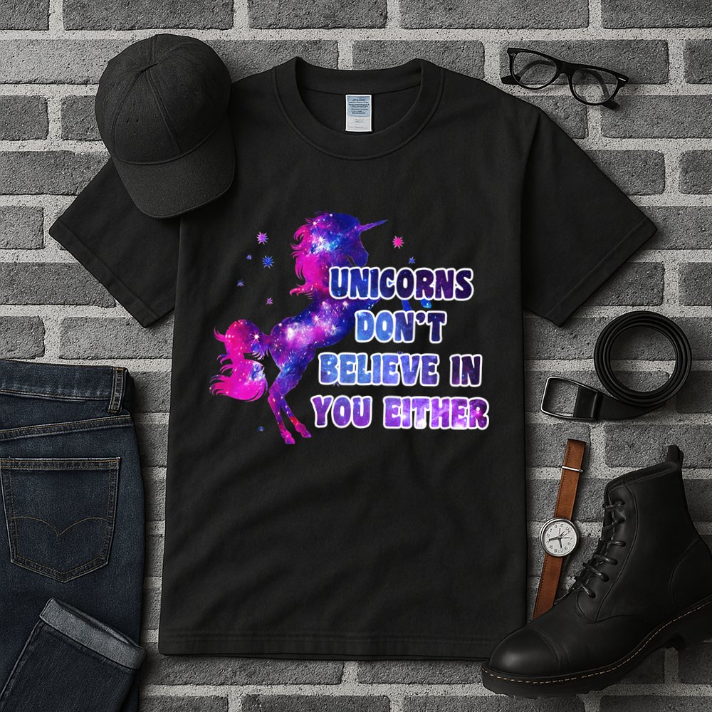 Unicorns Don't Believe In You Either Tall T-Shirt