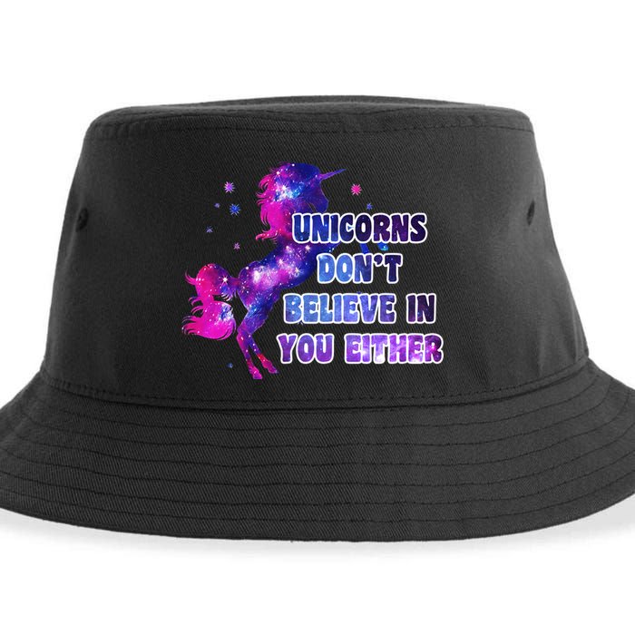 Unicorns Don't Believe In You Either Sustainable Bucket Hat