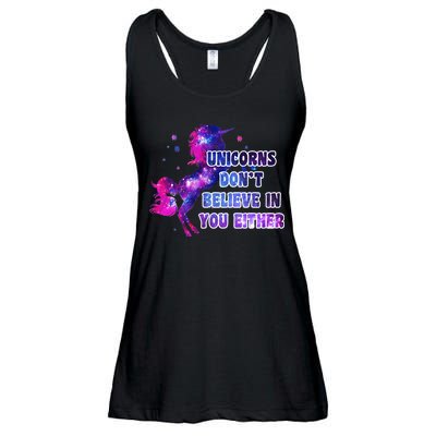 Unicorns Don't Believe In You Either Ladies Essential Flowy Tank
