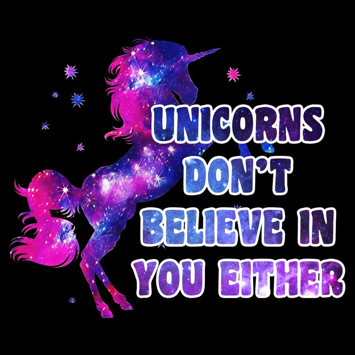 Unicorns Don't Believe In You Either Flatbill Hat