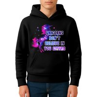 Unicorns Don't Believe In You Either Kids Hoodie