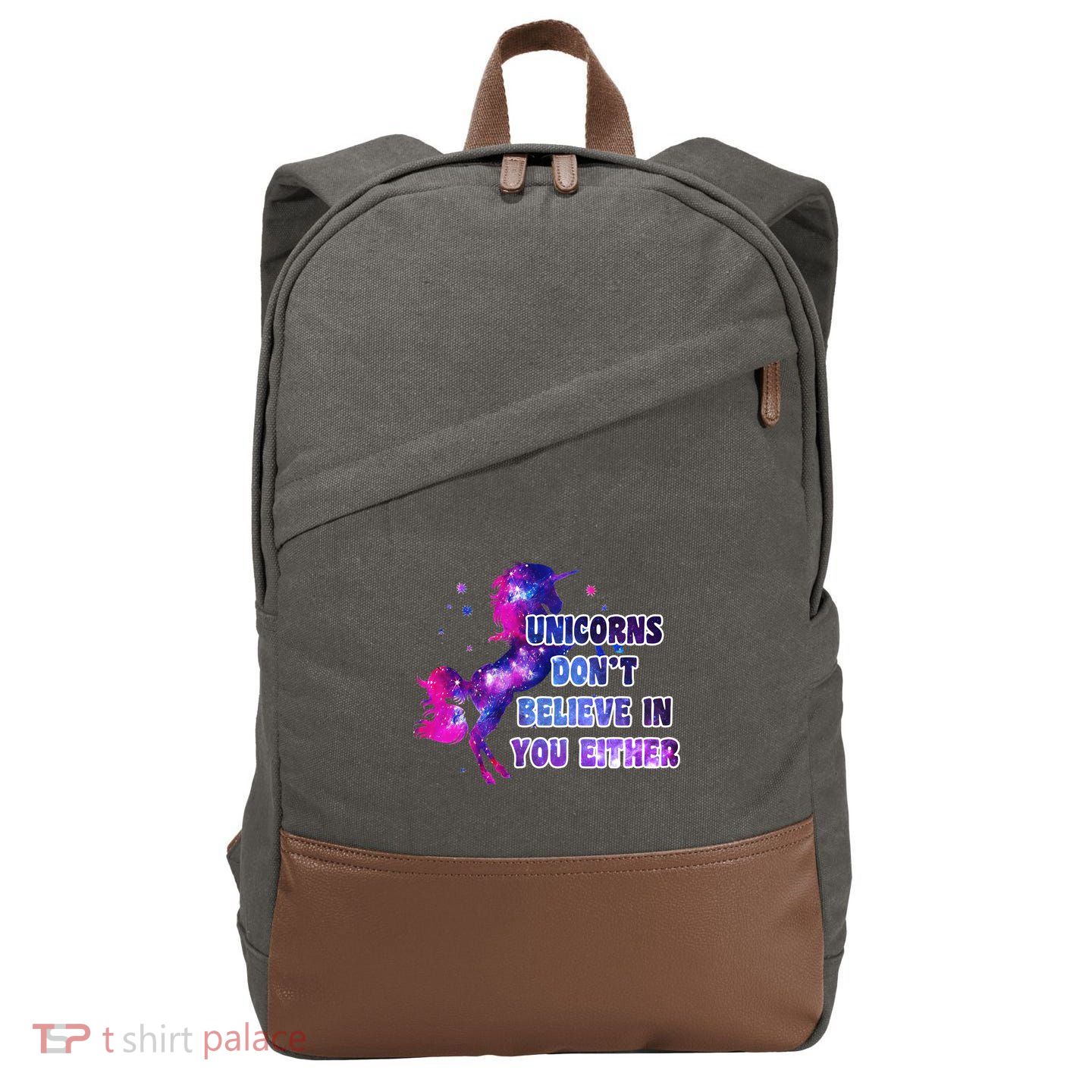 Unicorns Don't Believe In You Either Cotton Canvas Backpack