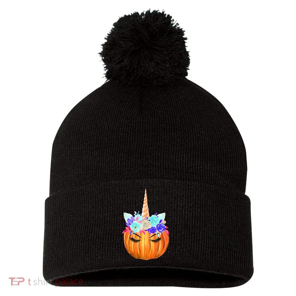 Unicron Pumpkin Pom Pom 12in Knit Beanie