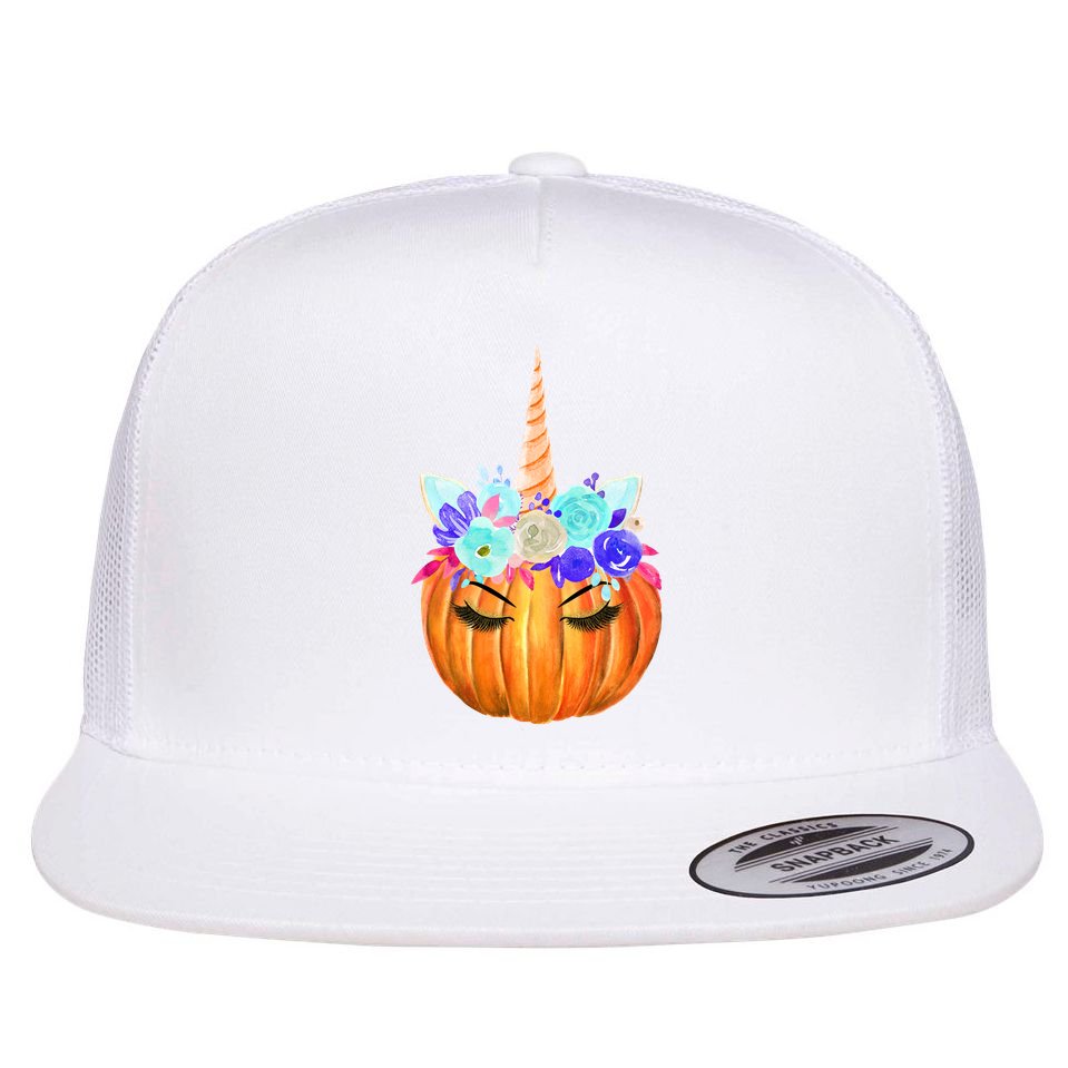 Unicron Pumpkin Flat Bill Trucker Hat