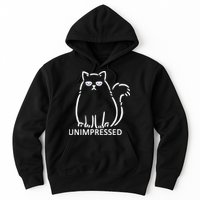 Unimpressed Funny Angry Cat Hoodie