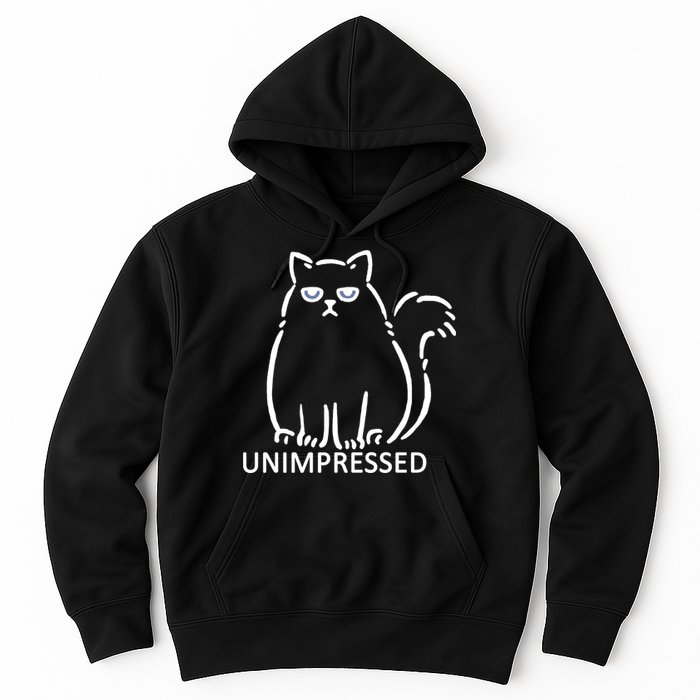 Unimpressed Funny Angry Cat Hoodie