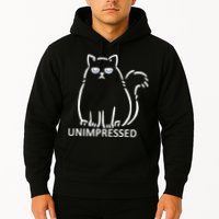 Unimpressed Funny Angry Cat Hoodie