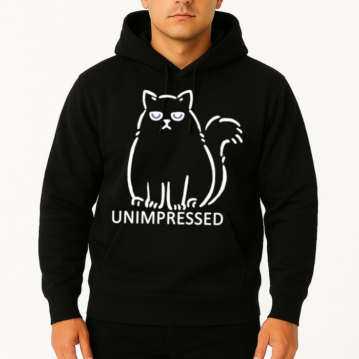 Unimpressed Funny Angry Cat Hoodie