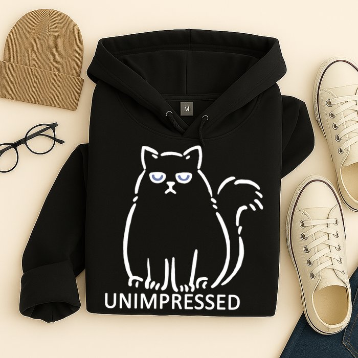 Unimpressed Funny Angry Cat Hoodie