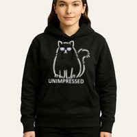 Unimpressed Funny Angry Cat Hoodie