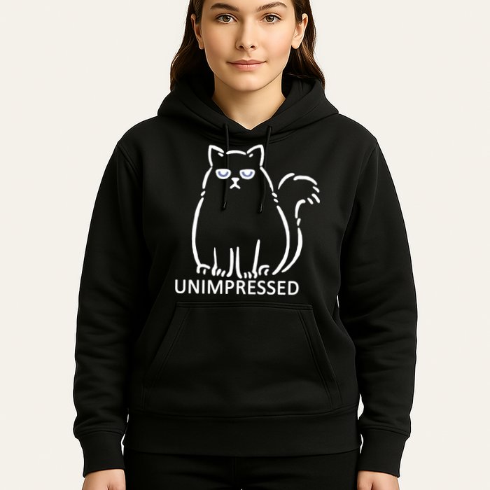 Unimpressed Funny Angry Cat Hoodie