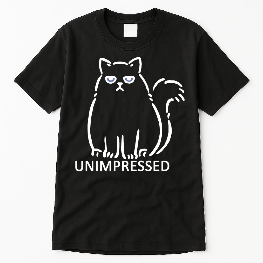Unimpressed Funny Angry Cat Tall T-Shirt