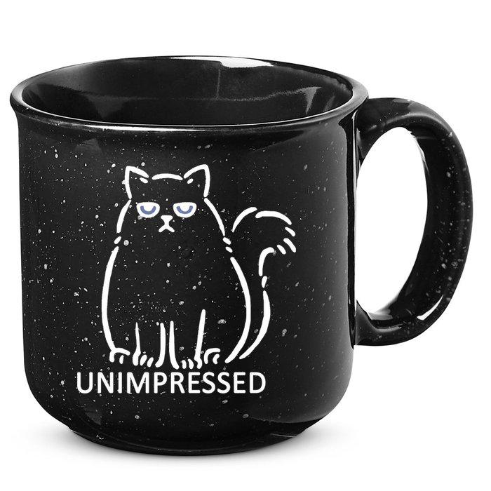 Unimpressed Funny Angry Cat 15oz Campfire Ceramic Mug