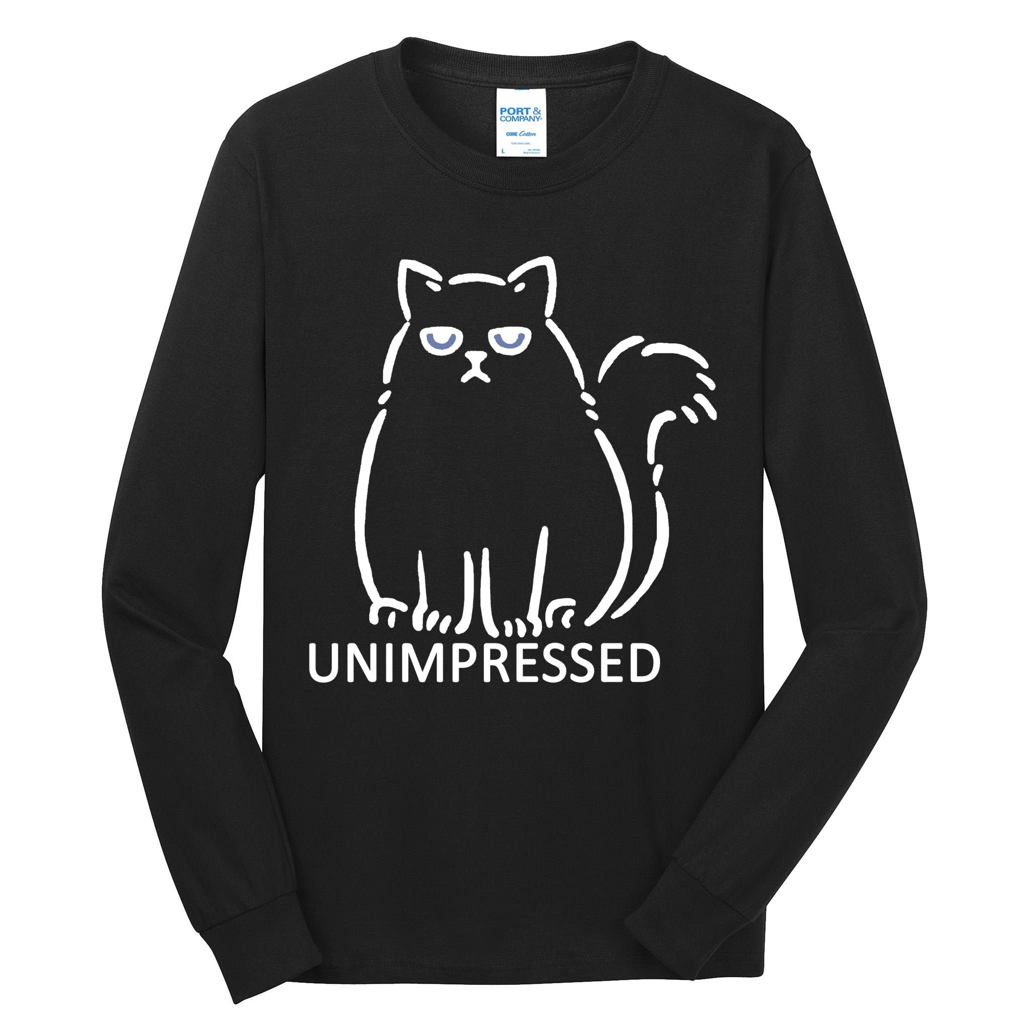 Unimpressed Funny Angry Cat Tall Long Sleeve T-Shirt