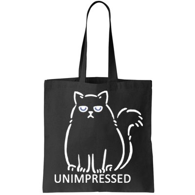 Unimpressed Funny Angry Cat Bag