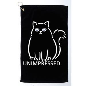 Unimpressed Funny Angry Cat Platinum Collection Golf Towel