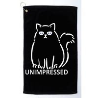 Unimpressed Funny Angry Cat Golf Towel