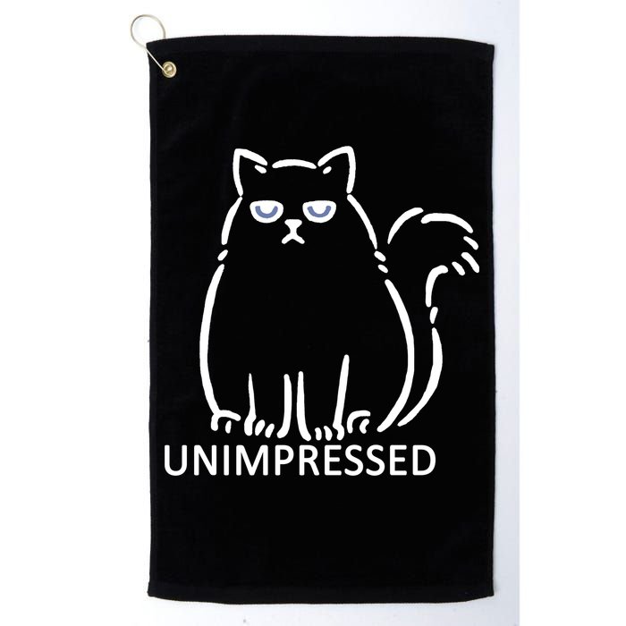 Unimpressed Funny Angry Cat Golf Towel