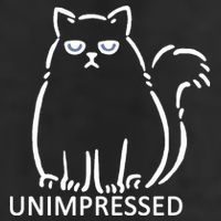 Unimpressed Funny Angry Cat Golf Towel