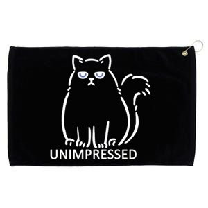 Unimpressed Funny Angry Cat Grommeted Golf Towel