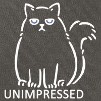 Unimpressed Funny Angry Cat Cotton Canvas Backpack