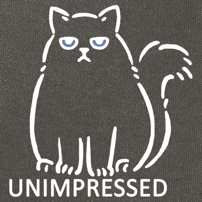 Unimpressed Funny Angry Cat Cotton Canvas Backpack