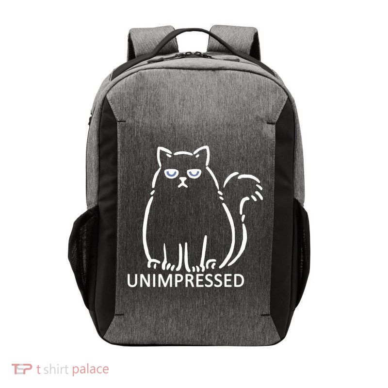 Unimpressed Funny Angry Cat Vector Backpack