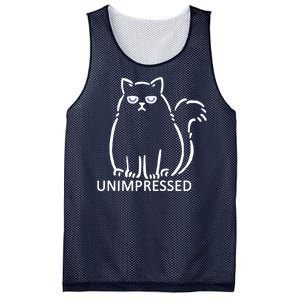 Unimpressed Funny Angry Cat Mesh Reversible Basketball Jersey Tank