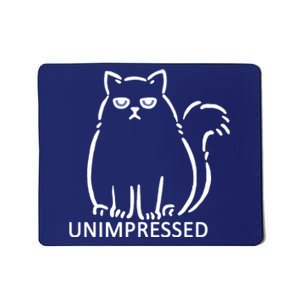 Unimpressed Funny Angry Cat Mousepad