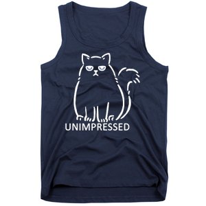 Unimpressed Funny Angry Cat Tank Top