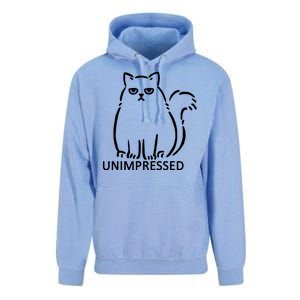 Unimpressed Funny Angry Cat Unisex Surf Hoodie