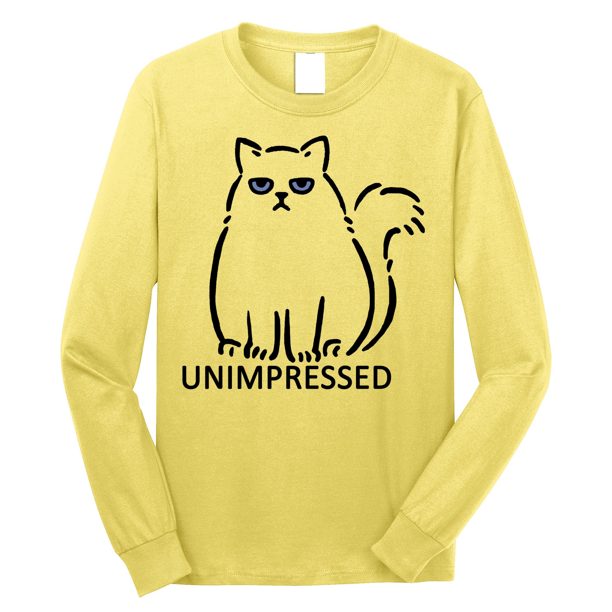Unimpressed Funny Angry Cat Long Sleeve Shirt