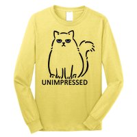 Unimpressed Funny Angry Cat Long Sleeve Shirt