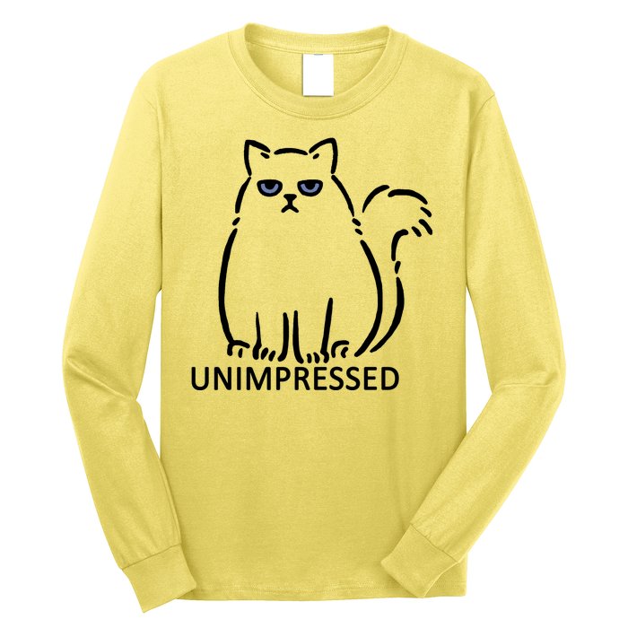 Unimpressed Funny Angry Cat Long Sleeve Shirt