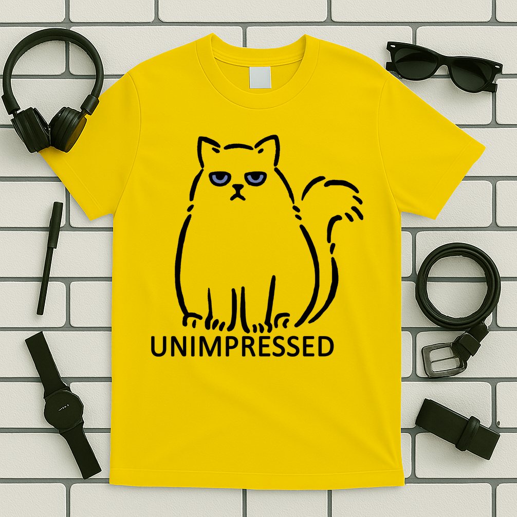 Unimpressed Funny Angry Cat T-Shirt