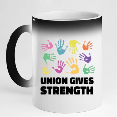 Union Gives Strength 11oz Black Color Changing Mug