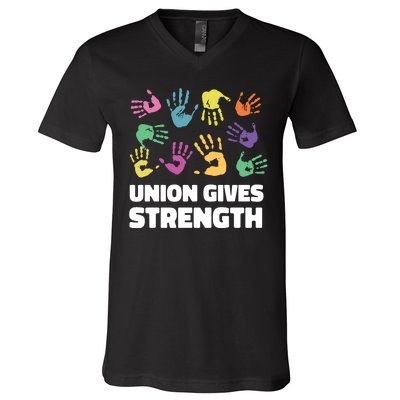 Union Gives Strength V-Neck T-Shirt