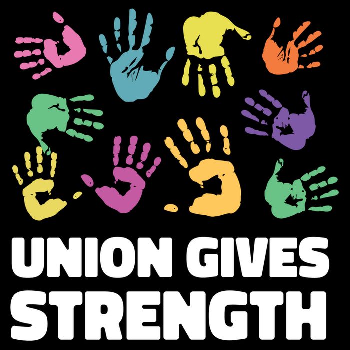 Union Gives Strength Drawstring Bag